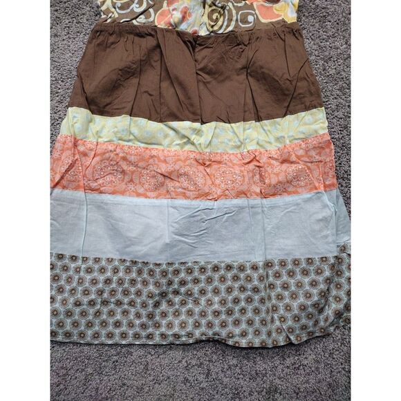 Vintage Ocean Pacific OP Strappy Sleeveless Halter Dress In Browns 11/13 Large - Picture 9 of 11